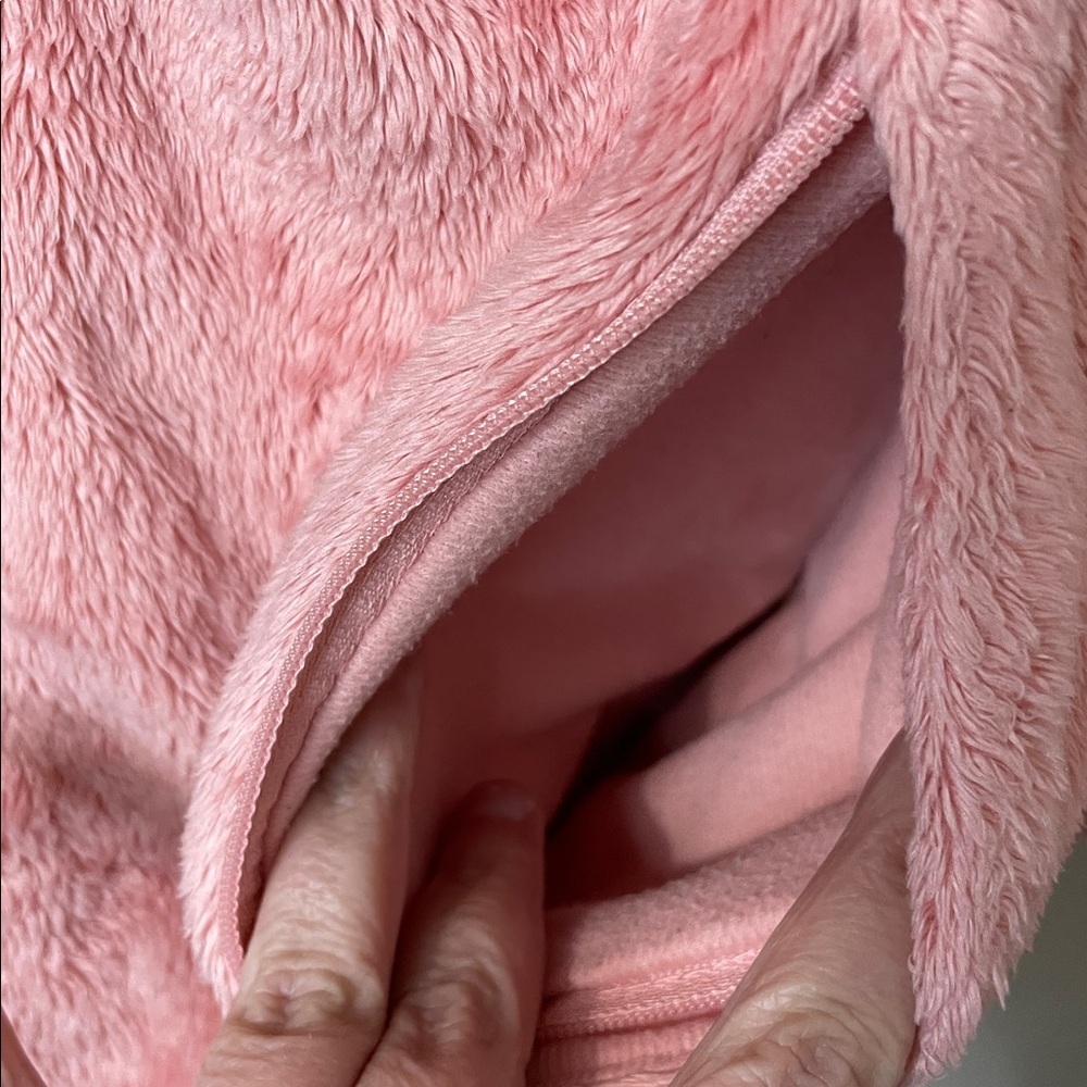 The North Face M Osito Bubble Gum Pink Fuzzy Fleece Jacket Size Medium Women - Picture 6 of 10